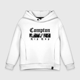 Детское худи Oversize хлопок с принтом Compton hip-hop , френч-терри — 70% хлопок, 30% полиэстер. Мягкий теплый начес внутри —100% хлопок | боковые карманы, эластичные манжеты и нижняя кромка, капюшон на магнитной кнопке | Тематика изображения на принте: 2pac | 2pak | 2пак | biggie smalls | makaveli | shakur | the notorious b.i.g. | thug life | tupac | амару | биги смолс | ганста | гето | гетто | жизнь головореза | крутой | макавели | надпись | ниггер | ноториус биг | реп | репер | рэп | рэпер