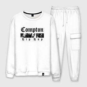 Мужской костюм хлопок с принтом Compton hip-hop , 100% хлопок | на свитшоте круглая горловина, мягкая резинка по низу. Брюки заужены к низу, на них два вида карманов: два “обычных” по бокам и два объемных, с клапанами, расположенные ниже линии бедра. Брюки с мягкой трикотажной резинкой на поясе и по низу штанин. В поясе для дополнительного комфорта — широкие завязки | 2pac | 2pak | 2пак | biggie smalls | makaveli | shakur | the notorious b.i.g. | thug life | tupac | амару | биги смолс | ганста | гето | гетто | жизнь головореза | крутой | макавели | надпись | ниггер | ноториус биг | реп | репер | рэп | рэпер