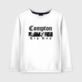 Детский лонгслив хлопок с принтом Compton hip-hop , 100% хлопок | круглый вырез горловины, полуприлегающий силуэт, длина до линии бедер | 2pac | 2pak | 2пак | biggie smalls | makaveli | shakur | the notorious b.i.g. | thug life | tupac | амару | биги смолс | ганста | гето | гетто | жизнь головореза | крутой | макавели | надпись | ниггер | ноториус биг | реп | репер | рэп | рэпер