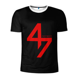 Мужская футболка 3D спортивная с принтом AGENT 47 HITMAN (НА СПИНЕ) , 100% полиэстер с улучшенными характеристиками | приталенный силуэт, круглая горловина, широкие плечи, сужается к линии бедра | agent 47 | агент 47 | хитман