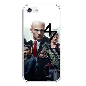 Чехол для iPhone 5/5S матовый с принтом AGENT 47 HITMAN , Силикон | Область печати: задняя сторона чехла, без боковых панелей | agent 47 | агент 47 | хитман