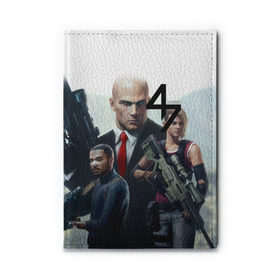 Обложка для автодокументов с принтом AGENT 47 HITMAN , натуральная кожа |  размер 19,9*13 см; внутри 4 больших “конверта” для документов и один маленький отдел — туда идеально встанут права | agent 47 | агент 47 | хитман