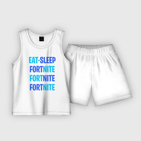 Детская пижама с шортами хлопок с принтом Eat Sleep Fortnite ,  |  | battle royale | fortnite | victory royale | батл роял | фортнайт