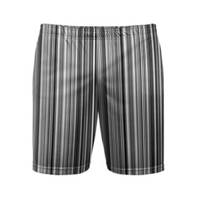 Мужские шорты 3D спортивные с принтом Черно белые полосы ,  |  | белое | полоски | полосы | черное