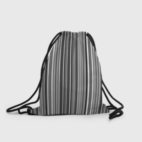 Рюкзак-мешок 3D с принтом Черно белые полосы , 100% полиэстер | плотность ткани — 200 г/м2, размер — 35 х 45 см; лямки — толстые шнурки, застежка на шнуровке, без карманов и подкладки | Тематика изображения на принте: белое | полоски | полосы | черное