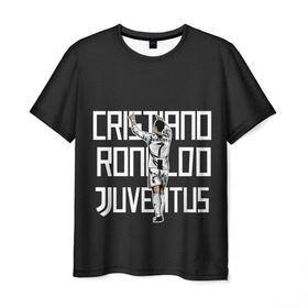 Мужская футболка 3D с принтом Cristiano Ronaldo. Juventus , 100% полиэфир | прямой крой, круглый вырез горловины, длина до линии бедер | Тематика изображения на принте: 7 | champion | cr7 | cristiano | footballer | forward | juventus | portugal | ronaldo | крис | криштиану | португалия | реал | рон | роналду | ронни | форвард | футболист | чемпион | ювентус