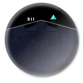 Значок с принтом Detroit COP 911 ,  металл | круглая форма, металлическая застежка в виде булавки | 2038 | become | connor | dbh | detroit | gamer | human | kara | андроид | девиант | детройт | кара | квест | коннор | маркус