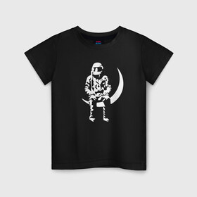 Детская футболка хлопок с принтом Луна , 100% хлопок | круглый вырез горловины, полуприлегающий силуэт, длина до линии бедер | angels and airwaves | ava | tom delonge | том делонг