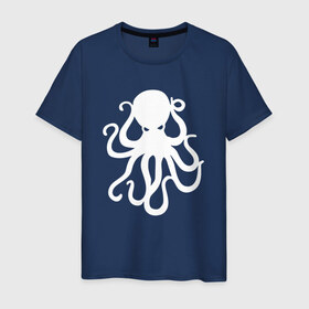 Мужская футболка хлопок с принтом Осьминог , 100% хлопок | прямой крой, круглый вырез горловины, длина до линии бедер, слегка спущенное плечо. | Тематика изображения на принте: mark hoppus | octopus | марк хоппус | осьминог