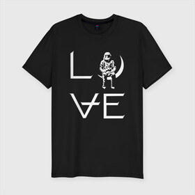 Мужская футболка премиум с принтом Love , 92% хлопок, 8% лайкра | приталенный силуэт, круглый вырез ворота, длина до линии бедра, короткий рукав | angels and airwaves | ava | love | tom delonge | том делонг