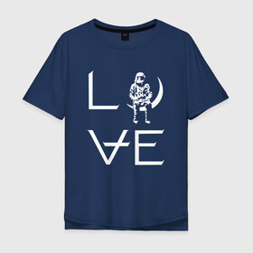 Мужская футболка хлопок Oversize с принтом Love , 100% хлопок | свободный крой, круглый ворот, “спинка” длиннее передней части | angels and airwaves | ava | love | tom delonge | том делонг