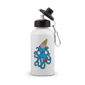 Бутылка спортивная с принтом Mark Blink 182 , металл | емкость — 500 мл, в комплекте две пластиковые крышки и карабин для крепления | mark hoppus | octopus | марк хоппус | осьминог