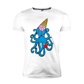 Мужская футболка премиум с принтом Mark Blink 182 , 92% хлопок, 8% лайкра | приталенный силуэт, круглый вырез ворота, длина до линии бедра, короткий рукав | Тематика изображения на принте: mark hoppus | octopus | марк хоппус | осьминог