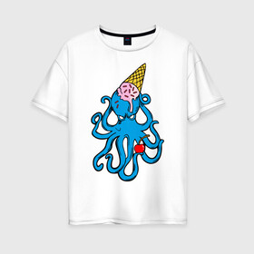 Женская футболка хлопок Oversize с принтом Mark Blink 182 , 100% хлопок | свободный крой, круглый ворот, спущенный рукав, длина до линии бедер
 | mark hoppus | octopus | марк хоппус | осьминог