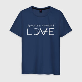 Мужская футболка хлопок с принтом Love AVA , 100% хлопок | прямой крой, круглый вырез горловины, длина до линии бедер, слегка спущенное плечо. | angels and airwaves | ava | love | tom delonge | том делонг