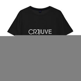 Мужская футболка хлопок Oversize с принтом RONALDO JUVE SPORT , 100% хлопок | свободный крой, круглый ворот, “спинка” длиннее передней части | 