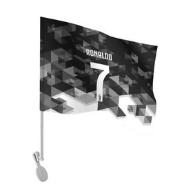 Флаг для автомобиля с принтом RONALDO JUVE SPORT , 100% полиэстер | Размер: 30*21 см | cr7 | fc | клуб | криштиану роналду | роналдо | фк | ювентус