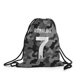 Рюкзак-мешок 3D с принтом RONALDO JUVE SPORT , 100% полиэстер | плотность ткани — 200 г/м2, размер — 35 х 45 см; лямки — толстые шнурки, застежка на шнуровке, без карманов и подкладки | cr7 | fc | клуб | криштиану роналду | роналдо | фк | ювентус