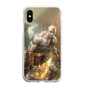 Чехол для iPhone XS Max матовый с принтом God of War , Силикон | Область печати: задняя сторона чехла, без боковых панелей | atreus | god of war | god of war 4 | gow | kratos | ps4 | атрей | бог войны | гов | зы4 | кратос | левиафан | мальчик | мимир | мировой змей | пиратs | руны | эксклюзив