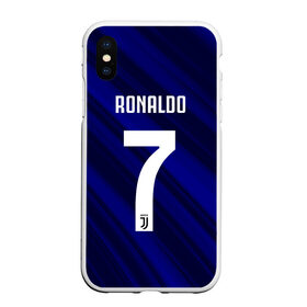 Чехол для iPhone XS Max матовый с принтом RONALDO JUVE SPORT , Силикон | Область печати: задняя сторона чехла, без боковых панелей | cr7 | fc | клуб | криштиану роналду | роналдо | фк | ювентус