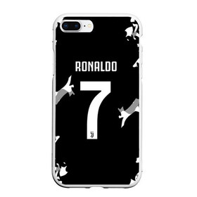 Чехол для iPhone 7Plus/8 Plus матовый с принтом RONALDO JUVE SPORT , Силикон | Область печати: задняя сторона чехла, без боковых панелей | cr7 | fc | football | ronaldo | sport | криштиану роналду | роналдо | фк | форма | футбольный клуб | ювентус