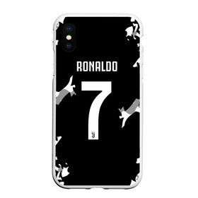 Чехол для iPhone XS Max матовый с принтом RONALDO JUVE SPORT , Силикон | Область печати: задняя сторона чехла, без боковых панелей | cr7 | fc | football | ronaldo | sport | криштиану роналду | роналдо | фк | форма | футбольный клуб | ювентус