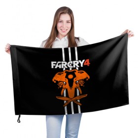 Флаг 3D с принтом Far Cry 4 , 100% полиэстер | плотность ткани — 95 г/м2, размер — 67 х 109 см. Принт наносится с одной стороны | action | far cry 4 | армия | гималаи | гирокоптер | мин | мир | открытый | франшиза | ховеркрафт | шутер