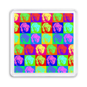 Магнит 55*55 с принтом pop-art Marilyn Monroe , Пластик | Размер: 65*65 мм; Размер печати: 55*55 мм | marilyn monroe | pop art | мэрилин монро | поп арт