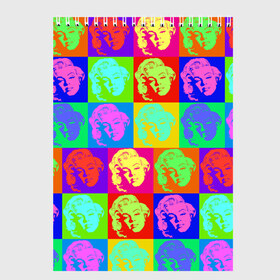Скетчбук с принтом pop-art Marilyn Monroe , 100% бумага
 | 48 листов, плотность листов — 100 г/м2, плотность картонной обложки — 250 г/м2. Листы скреплены сверху удобной пружинной спиралью | marilyn monroe | pop art | мэрилин монро | поп арт