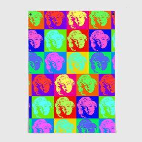 Постер с принтом pop-art Marilyn Monroe , 100% бумага
 | бумага, плотность 150 мг. Матовая, но за счет высокого коэффициента гладкости имеет небольшой блеск и дает на свету блики, но в отличии от глянцевой бумаги не покрыта лаком | marilyn monroe | pop art | мэрилин монро | поп арт