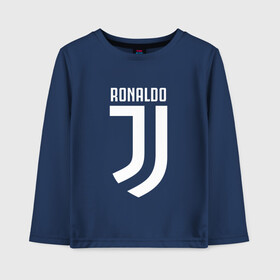 Детский лонгслив хлопок с принтом RONALDO JUVE SPORT , 100% хлопок | круглый вырез горловины, полуприлегающий силуэт, длина до линии бедер | cr7 | fc | клуб | криштиану роналду | роналдо | фк | ювентус