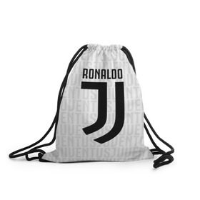 Рюкзак-мешок 3D с принтом RONALDO JUVE SPORT , 100% полиэстер | плотность ткани — 200 г/м2, размер — 35 х 45 см; лямки — толстые шнурки, застежка на шнуровке, без карманов и подкладки | 