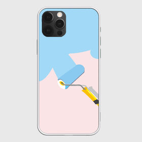 Чехол для iPhone 12 Pro Max с принтом Больше красок , Силикон |  | валик | дизайнер | краска | краски | креатив | креативный дизайн | маляр | прикол | пятно | розовый | сочный | тренд | цвет | яркость