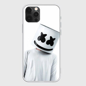 Чехол для iPhone 12 Pro Max с принтом White , Силикон |  | electronic music | marshmello | маршмеллоу | электронная музыка