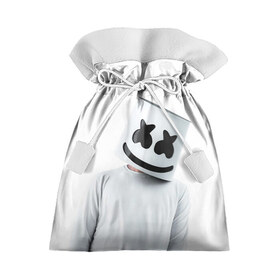 Подарочный 3D мешок с принтом White , 100% полиэстер | Размер: 29*39 см | electronic music | marshmello | маршмеллоу | электронная музыка