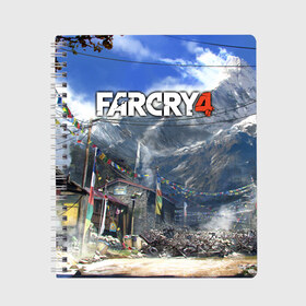 Тетрадь с принтом Far Cry 4 , 100% бумага | 48 листов, плотность листов — 60 г/м2, плотность картонной обложки — 250 г/м2. Листы скреплены сбоку удобной пружинной спиралью. Уголки страниц и обложки скругленные. Цвет линий — светло-серый
 | Тематика изображения на принте: action | far cry 4 | армия | гималаи | гирокоптер | мин | мир | открытый | франшиза | ховеркрафт | шутер