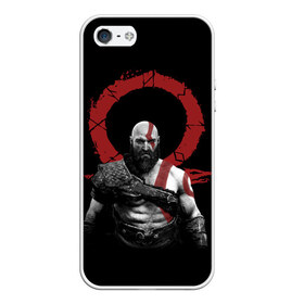 Чехол для iPhone 5/5S матовый с принтом God of War 4 , Силикон | Область печати: задняя сторона чехла, без боковых панелей | atreus | god of war | god of war 4 | gow | kratos | ps4 | атрей | бог войны | гов | зы4 | кратос | левиафан | мальчик | мимир | мировой змей | пиратs | руны | эксклюзив