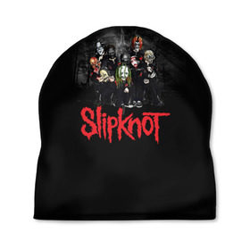 Шапка 3D с принтом Slipknot , 100% полиэстер | универсальный размер, печать по всей поверхности изделия | slipknot | грув | джей вайнберг | кори тейлор | крис фен | крэйг джонс | метал | мик томсон | музыка | ню | петля | рок | сид уилсон | скользящий узел | слайпкнот | слипкнот | слипнот | удавка