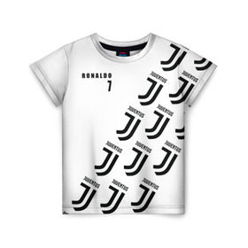 Детская футболка 3D с принтом Personal form Ronaldo , 100% гипоаллергенный полиэфир | прямой крой, круглый вырез горловины, длина до линии бедер, чуть спущенное плечо, ткань немного тянется | 7 | cristiano | jeep | juventus | ronaldo | италия | криштиану | роналду | футбол | ювентус