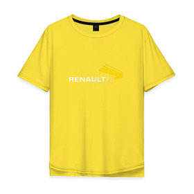 Мужская футболка хлопок Oversize с принтом renault , 100% хлопок | свободный крой, круглый ворот, “спинка” длиннее передней части | f 1 | formula 1 | ф 1 | формула 1