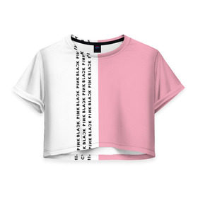 Женская футболка 3D укороченная с принтом BlackPink , 100% полиэстер | круглая горловина, длина футболки до линии талии, рукава с отворотами | blackpink | ddu du ddu du | k pop | блекпинк | дду ду дду ду | дженни | джису | лисы | розэ