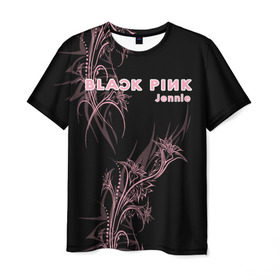 Мужская футболка 3D с принтом BlackPink Jennie , 100% полиэфир | прямой крой, круглый вырез горловины, длина до линии бедер | blackpink | ddu du ddu du | k pop | блекпинк | дду ду дду ду | дженни | джису | лисы | розэ