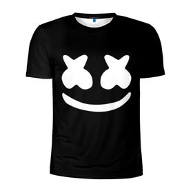 Мужская футболка 3D спортивная с принтом Marshmello black , 100% полиэстер с улучшенными характеристиками | приталенный силуэт, круглая горловина, широкие плечи, сужается к линии бедра | Тематика изображения на принте: dj | dj marshmello | marshmello | клуб | клубная музыка | музыка