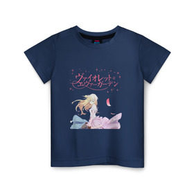 Детская футболка хлопок с принтом Violet Evergarden_3 , 100% хлопок | круглый вырез горловины, полуприлегающий силуэт, длина до линии бедер | violet evergarden | вайолет эвергарден