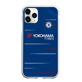 Чехол для iPhone 11 Pro матовый с принтом Chelsea home 18-19 , Силикон |  | apl | champions | chelsea | home | league | англия | домашняя | лига | челси | чемпионов