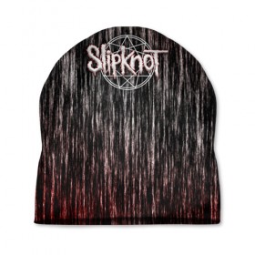 Шапка 3D с принтом Slipknot , 100% полиэстер | универсальный размер, печать по всей поверхности изделия | 