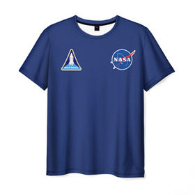 Мужская футболка 3D с принтом NASA , 100% полиэфир | прямой крой, круглый вырез горловины, длина до линии бедер | shuttle | space | аполлон | галактика | джемини | космонав | космос | наса | скайлэб | сша | шаттл nasa