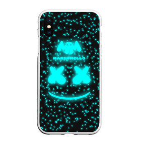 Чехол для iPhone XS Max матовый с принтом MARSHMELLO , Силикон | Область печати: задняя сторона чехла, без боковых панелей | dj | marshmello | клубная музыка | маршмелло | музыка | музыкант