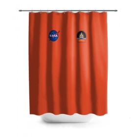 Штора 3D для ванной с принтом NASA , 100% полиэстер | плотность материала — 100 г/м2. Стандартный размер — 146 см х 180 см. По верхнему краю — пластиковые люверсы для креплений. В комплекте 10 пластиковых колец | shuttle | space | аполлон | галактика | джемини | космонав | космос | наса | скайлэб | сша | шаттл nasa