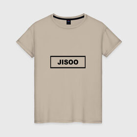 Женская футболка хлопок с принтом BlackPink Jisoo , 100% хлопок | прямой крой, круглый вырез горловины, длина до линии бедер, слегка спущенное плечо | black  pink | blackpink | jennie | jisoo | k pop | lalisa | группа | к поп | корейская группа | розовый | черный